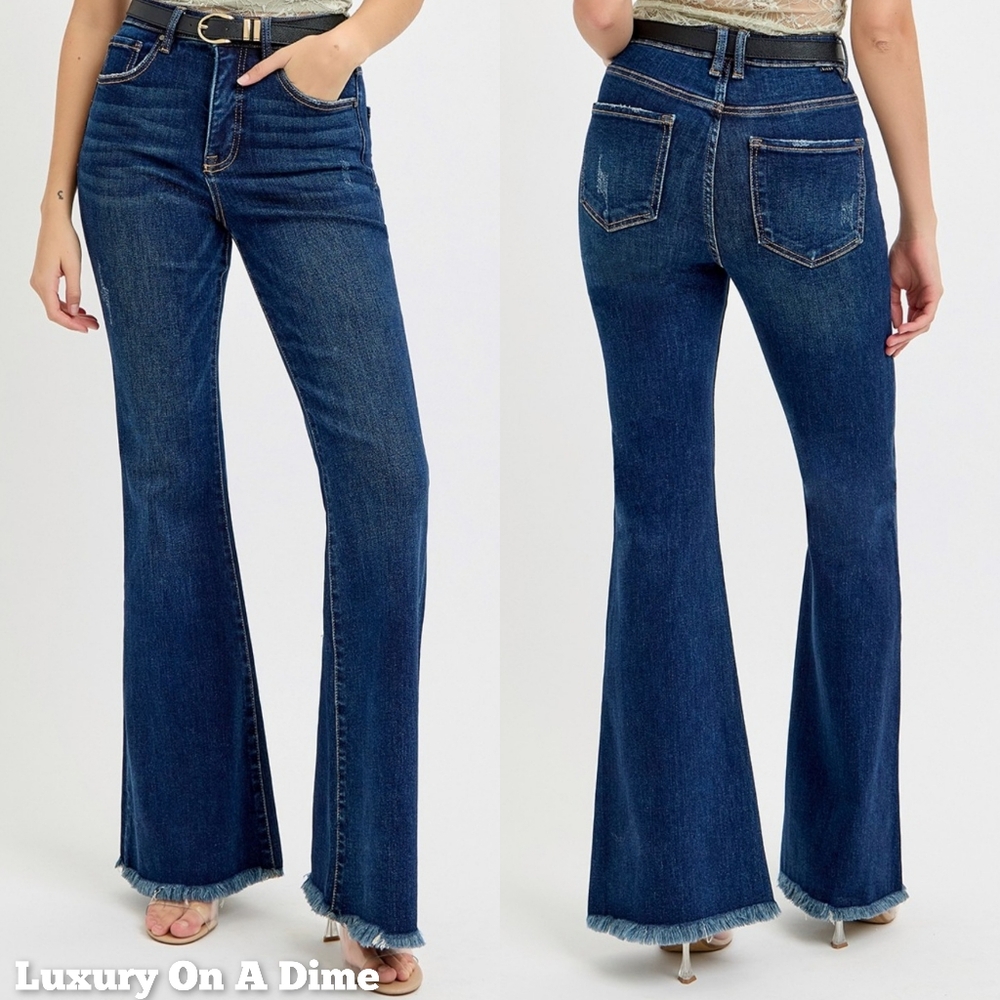Luxury On A Dime Women's Blue Flare Jeans